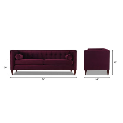 Divano moderno imbottito e trapuntato Jack 84