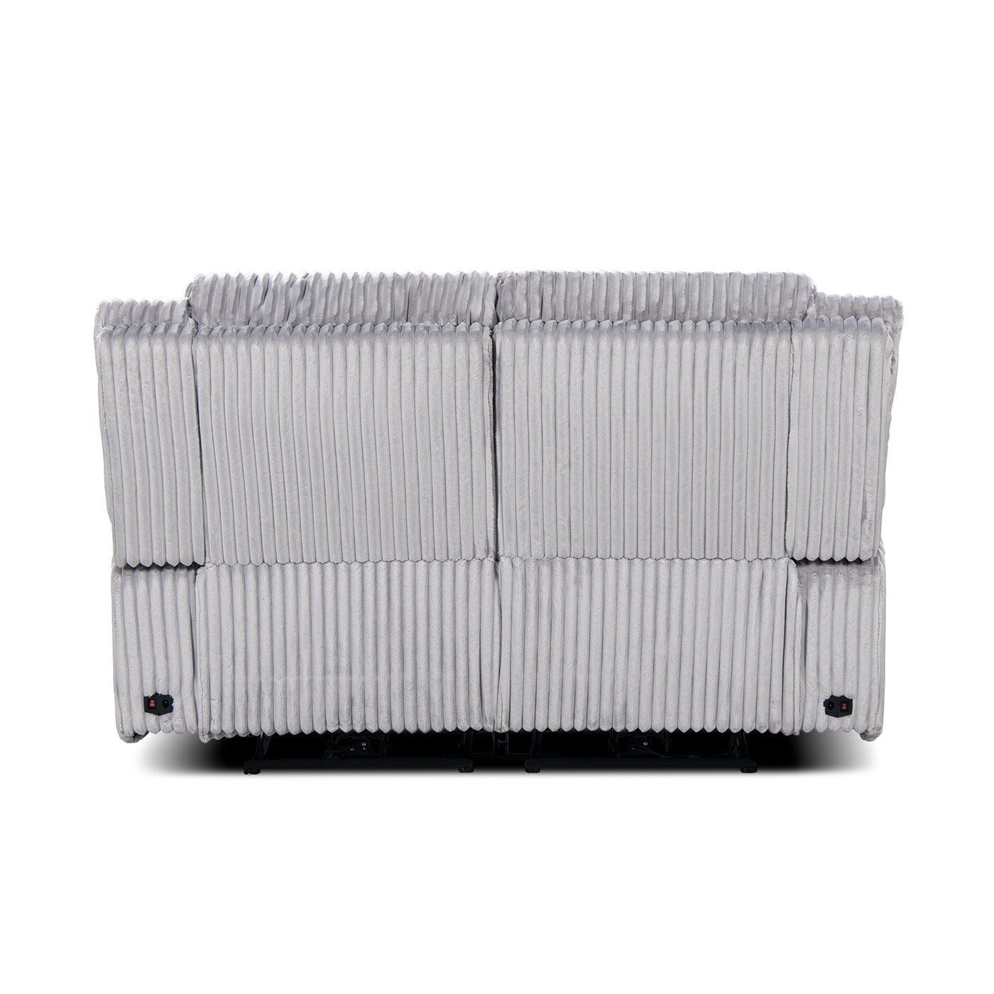 Divano reclinabile a due posti Philip 62 Power Motion di Jennifer Taylor Home, velluto a coste grigio luna