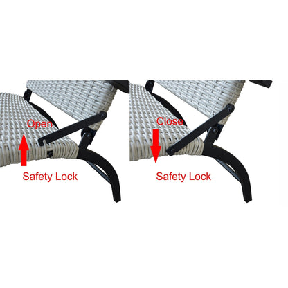 Set pieghevole con seduta profonda Jericho da 4 pezzi