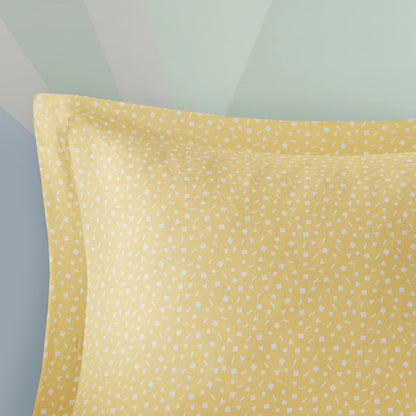 Set copripiumino reversibile in cotone Jessie Yellow Rainbow Sunburst di Urban Habitat Kids