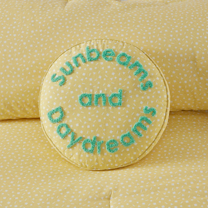 Set copripiumino reversibile in cotone Jessie Yellow Rainbow Sunburst di Urban Habitat Kids