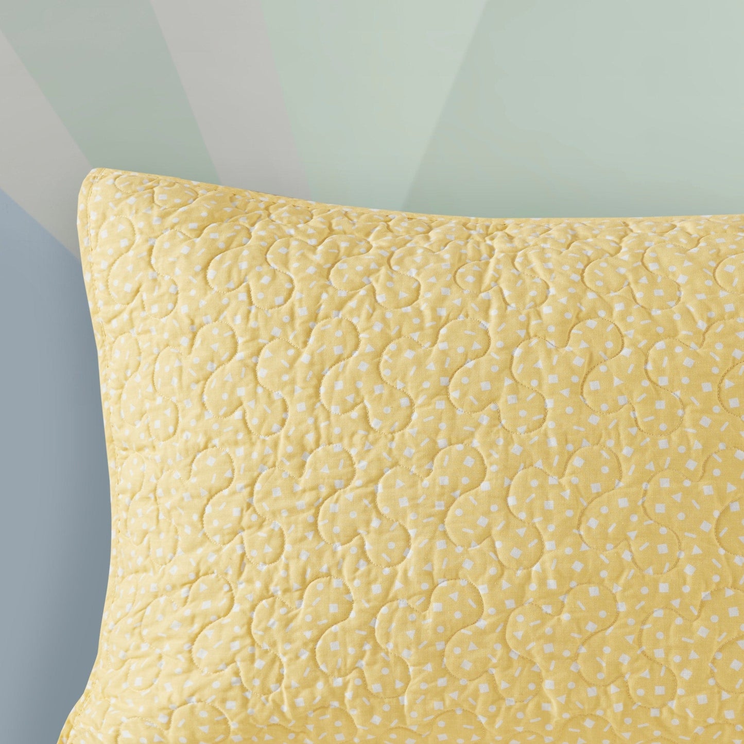 Set trapunta reversibile in cotone Jessie Rainbow Sunburst con cuscino decorativo per bambini di Intelligent Design Kids