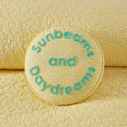 Set trapunta reversibile in cotone Jessie Rainbow Sunburst con cuscino decorativo per bambini di Intelligent Design Kids