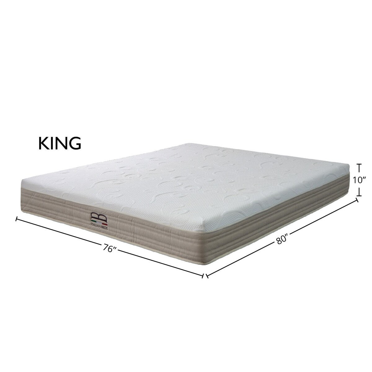 Materasso italiano antibatterico in memory foam Jewel con 11 zone di supporto