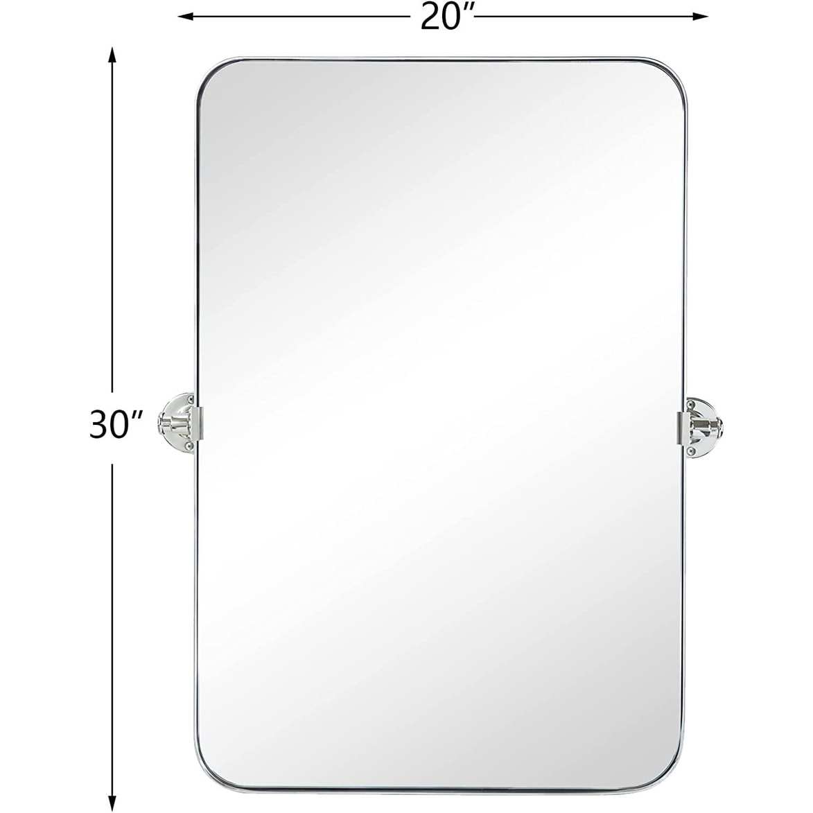 Specchio da parete in metallo girevole e inclinabile rettangolare Jonathan TEHOME