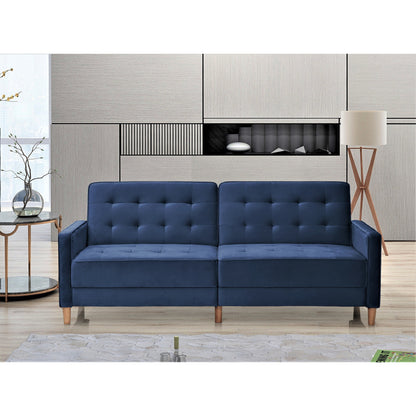 Divano letto in velluto trapuntato Jonathan