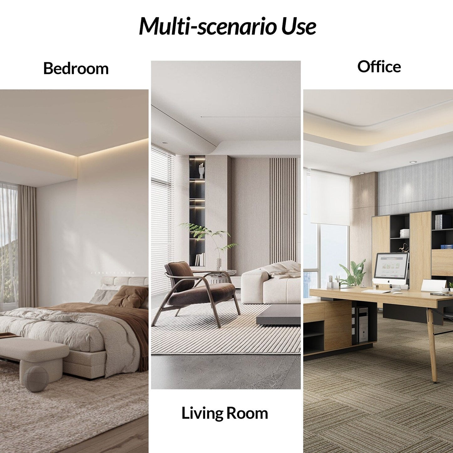 Poltrona reclinabile girevole moderna in vera pelle Josefa di Hulala Home