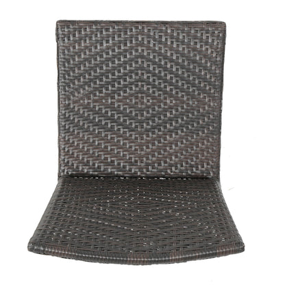 Set da bistrot Josh Outdoor Multi-brown da 3 pezzi in vimini di Christopher Knight Home