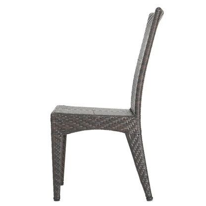 Set da bistrot Josh Outdoor Multi-brown da 3 pezzi in vimini di Christopher Knight Home