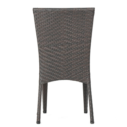 Set da bistrot Josh Outdoor Multi-brown da 3 pezzi in vimini di Christopher Knight Home