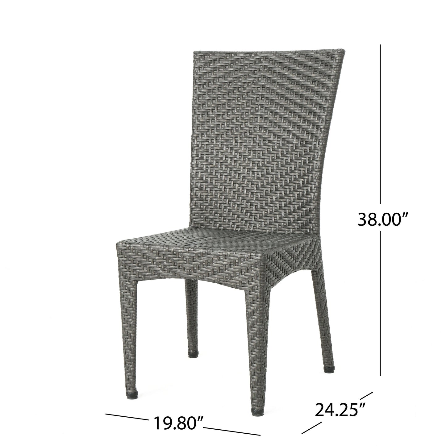 Set da bistrot Josh Outdoor Multi-brown da 3 pezzi in vimini di Christopher Knight Home