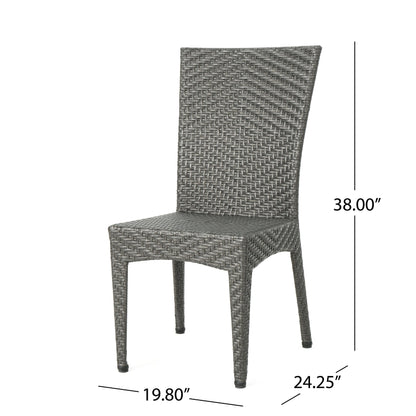 Set da bistrot Josh Outdoor Multi-brown da 3 pezzi in vimini di Christopher Knight Home