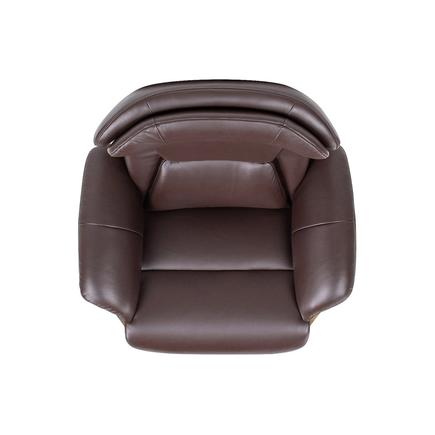 Poltrona reclinabile Jovan 31.5 in legno curvato e vera pelle