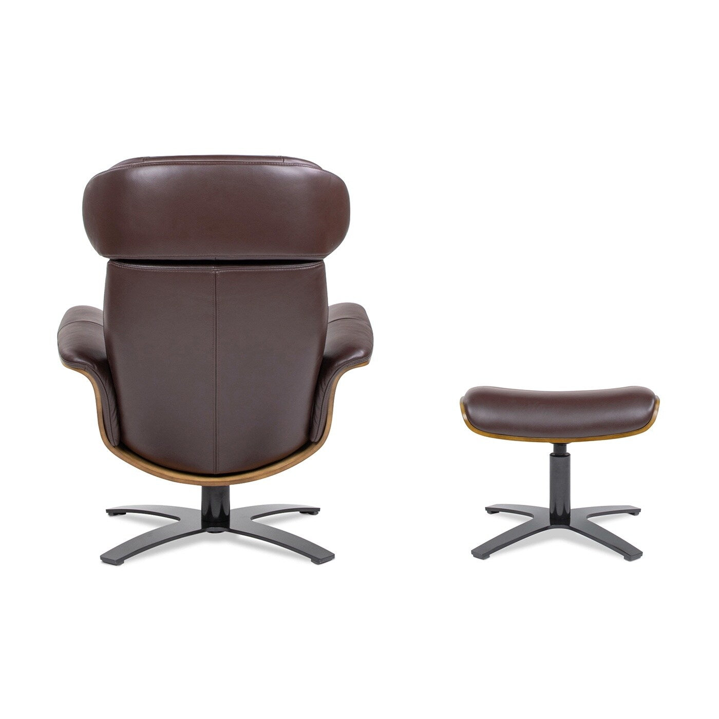 Poltrona reclinabile Jovan 31.5 in vera pelle con poggiapiedi