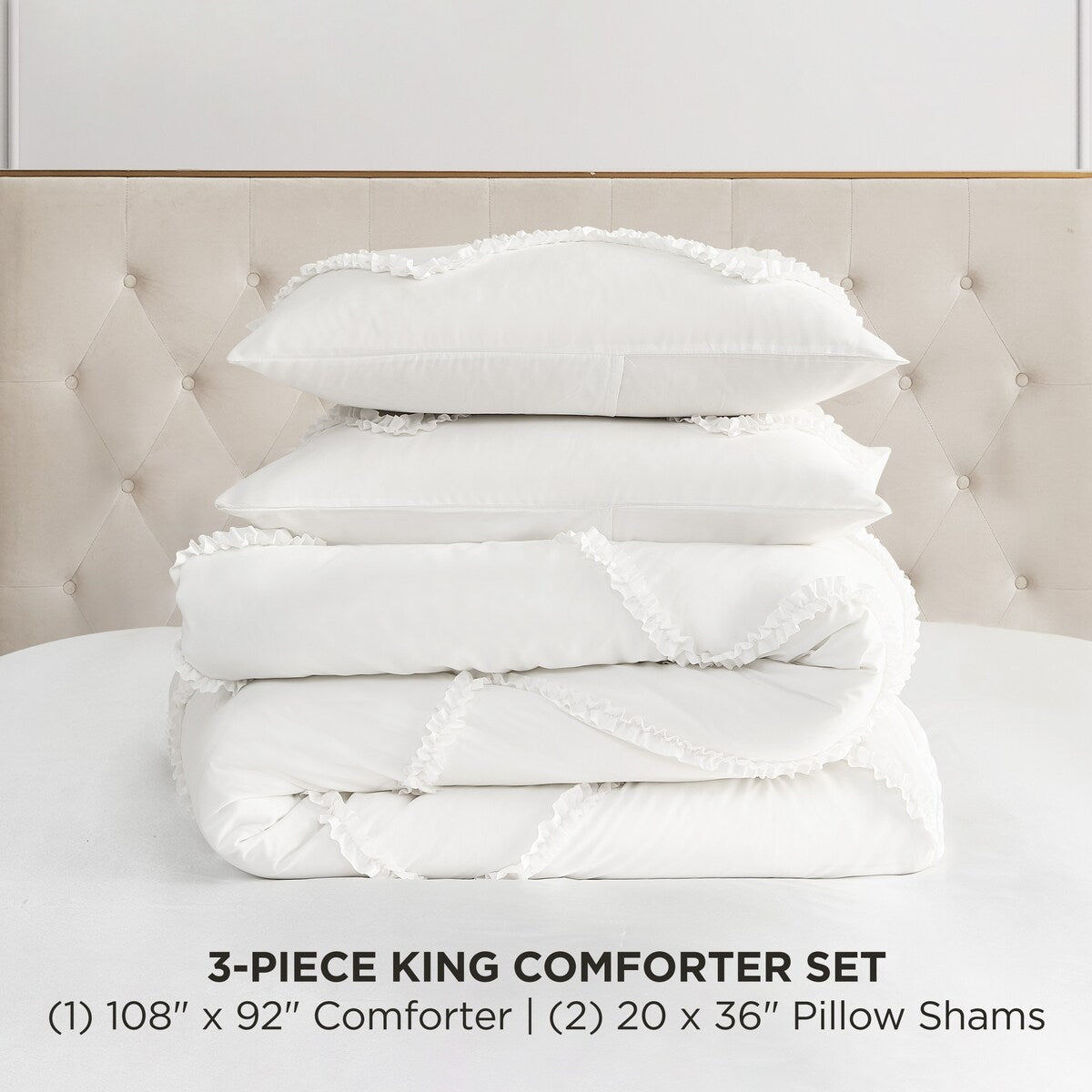 Set copripiumino reversibile con volant di diamanti Juicy Couture