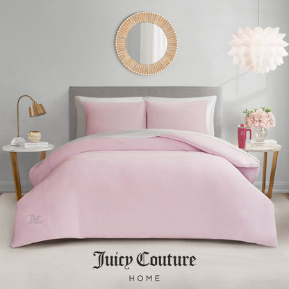 Set copripiumino e federa in velluto solido Juicy Couture