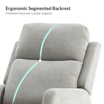 Poltrona reclinabile manuale girevole moderna Julian, set da 2 di HULALA HOME