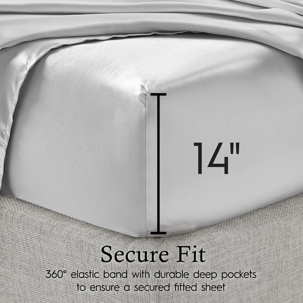 Set di lenzuola in raso di seta Juliette LeBlanc New York