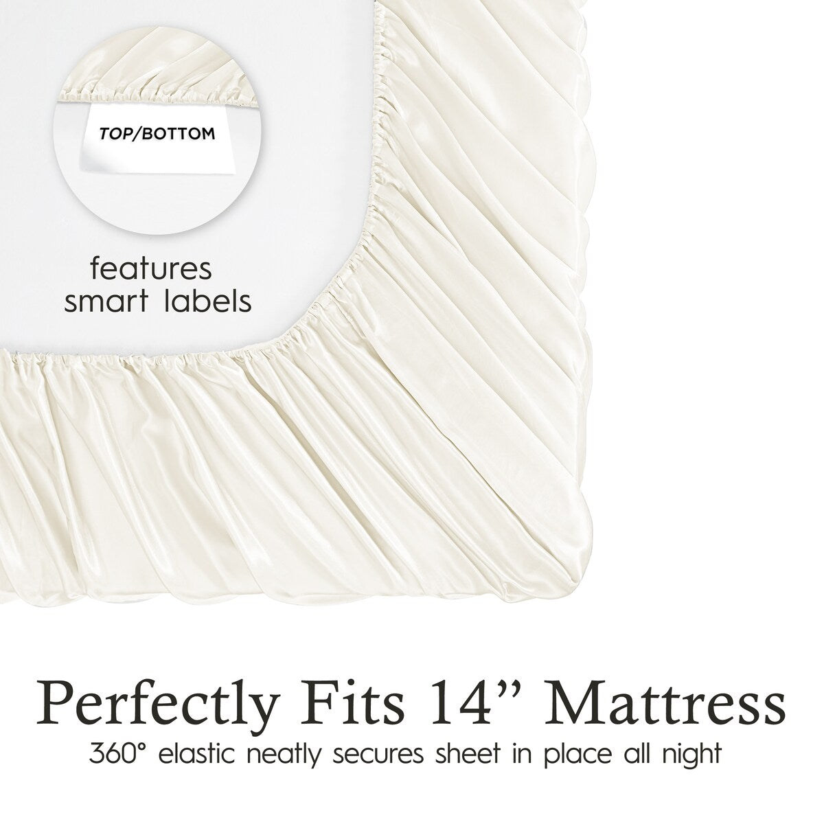 Set di lenzuola in raso di seta Juliette LeBlanc New York