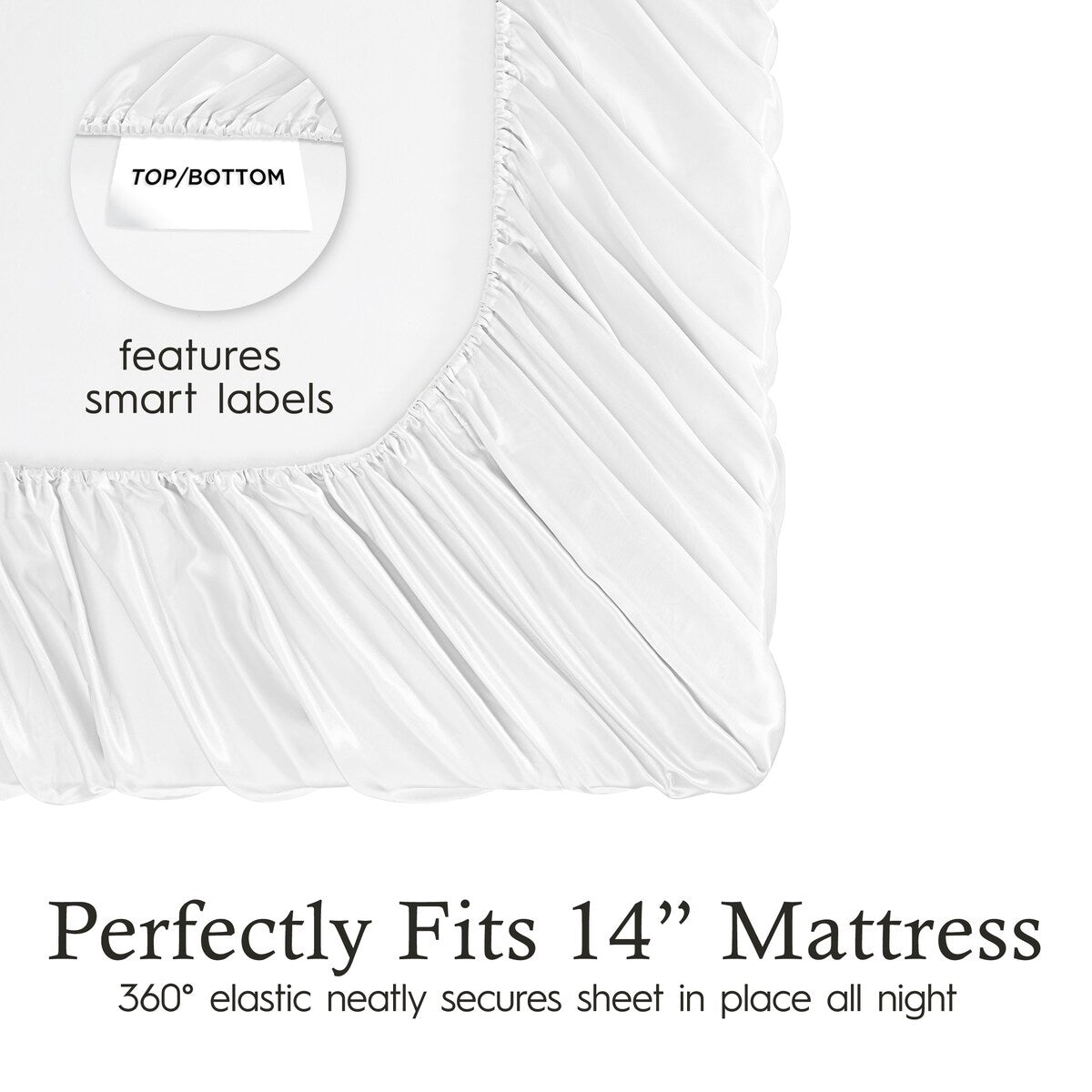 Set di lenzuola in raso di seta Juliette LeBlanc New York