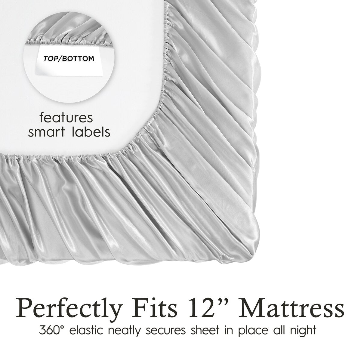 Set di lenzuola in raso di seta Juliette LeBlanc New York