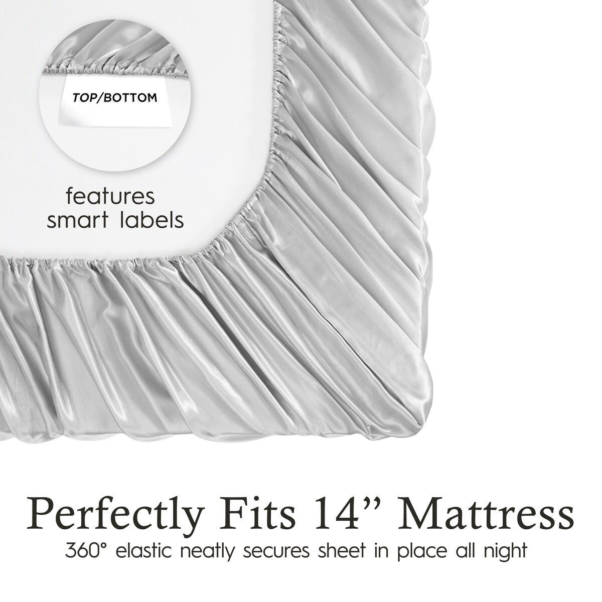 Set di lenzuola in raso di seta Juliette LeBlanc New York