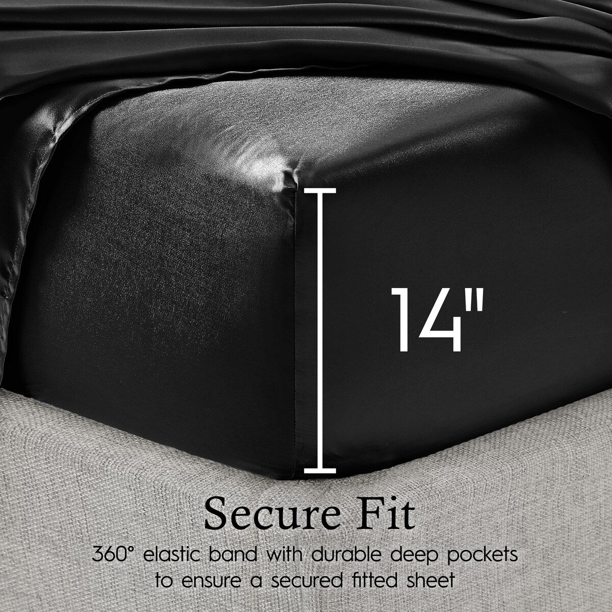 Set di lenzuola in raso di seta Juliette LeBlanc New York