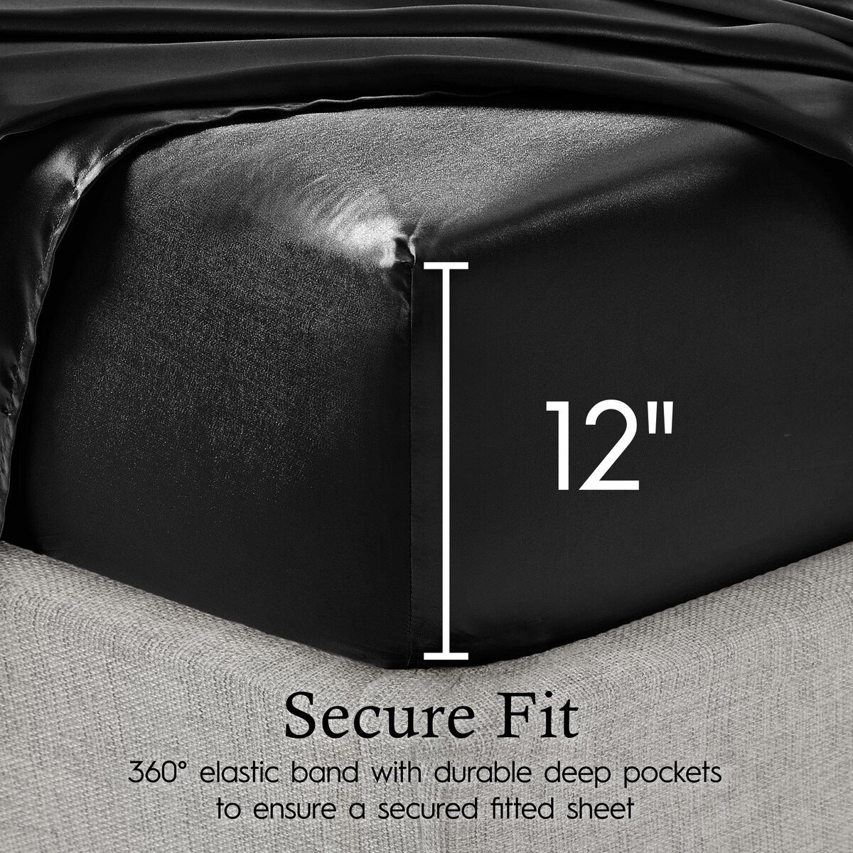 Set di lenzuola in raso di seta Juliette LeBlanc New York