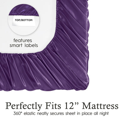 Set di lenzuola in raso di seta Juliette LeBlanc New York