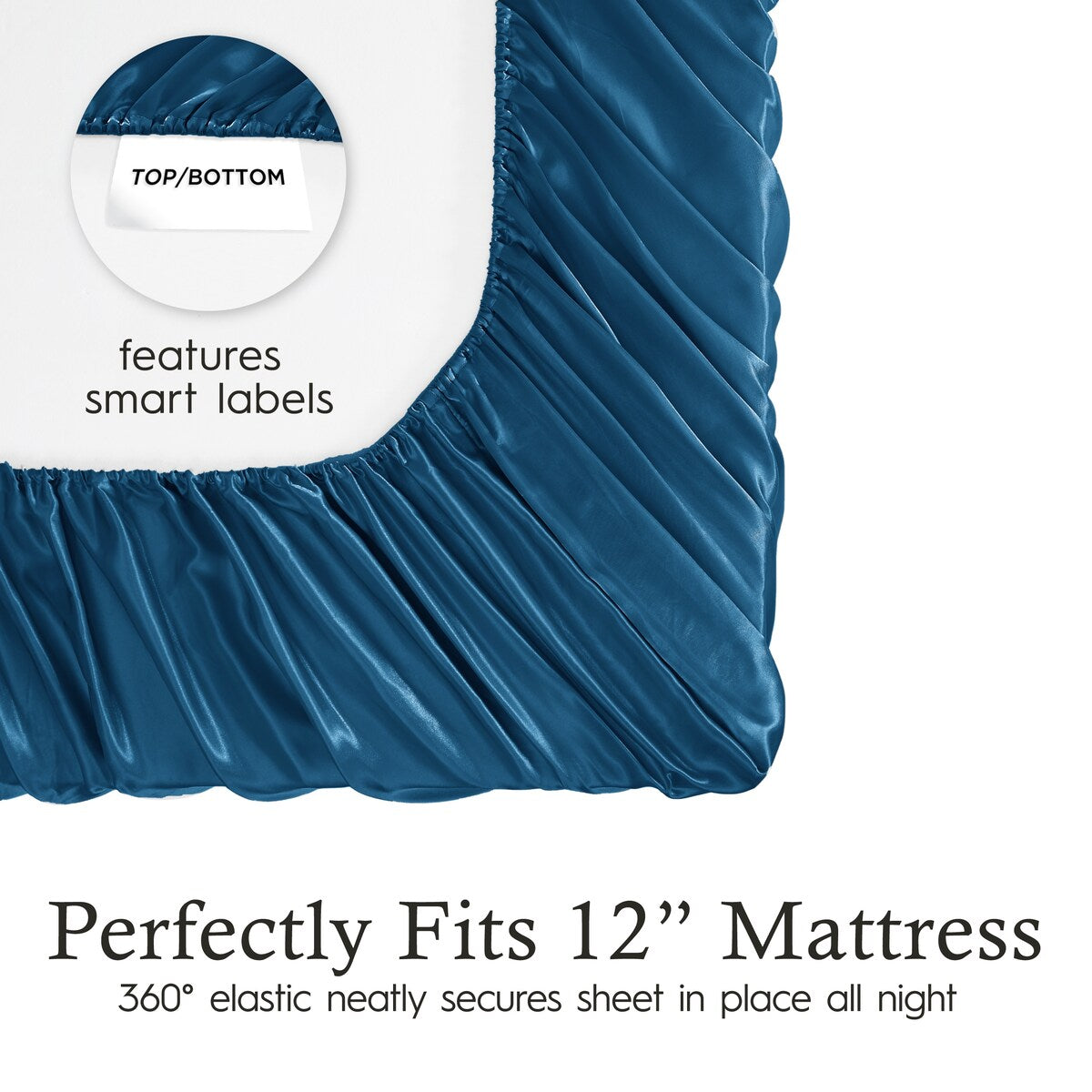 Set di lenzuola in raso di seta Juliette LeBlanc New York