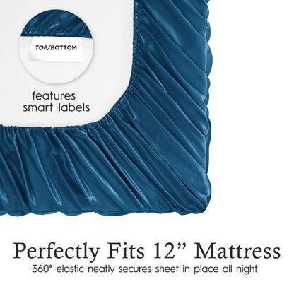 Set di lenzuola in raso di seta Juliette LeBlanc New York