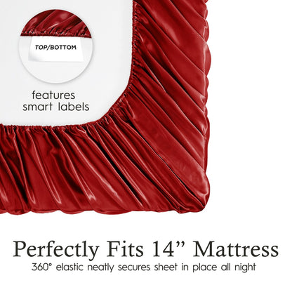 Set di lenzuola in raso di seta Juliette LeBlanc New York