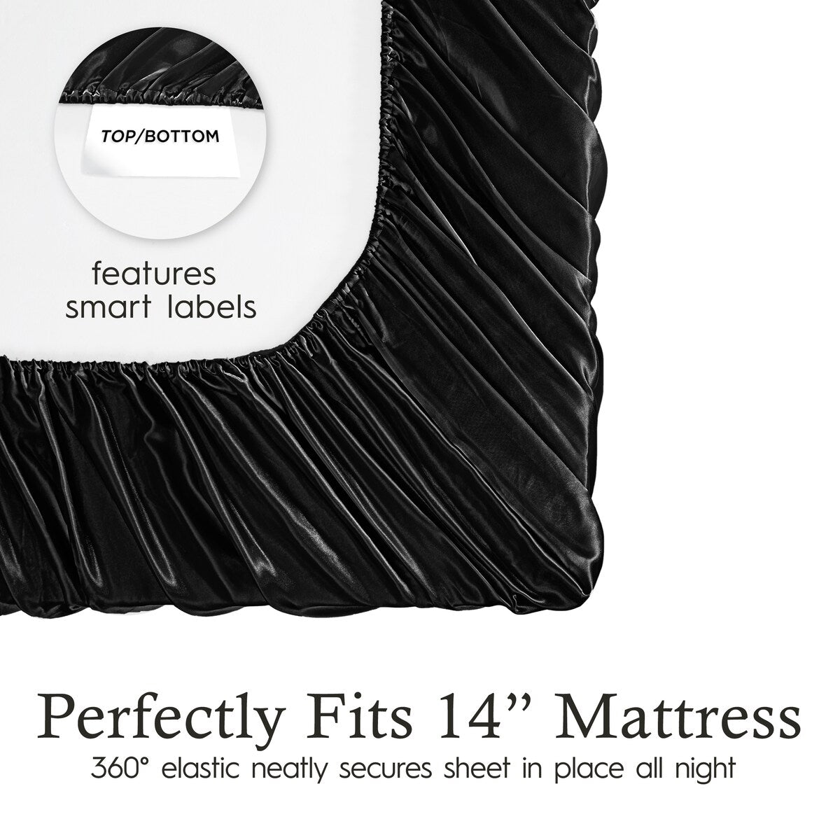 Set di lenzuola in raso di seta Juliette LeBlanc New York