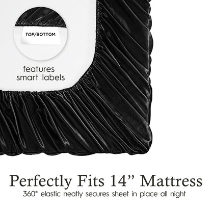 Set di lenzuola in raso di seta Juliette LeBlanc New York