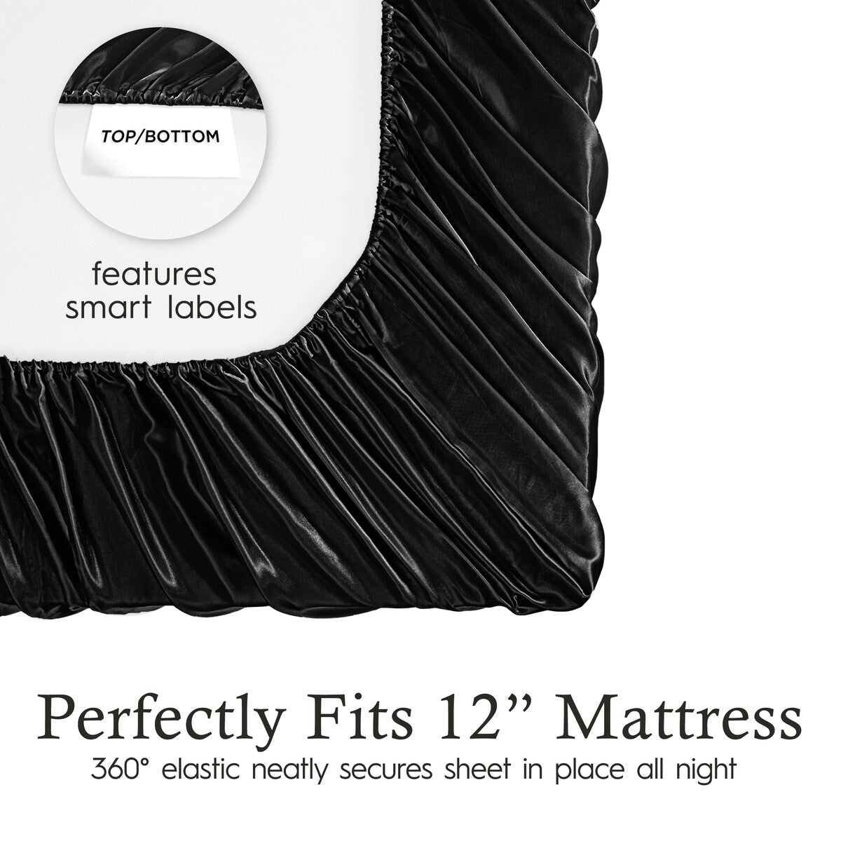 Set di lenzuola in raso di seta Juliette LeBlanc New York