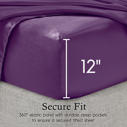 Set di lenzuola in raso di seta Juliette LeBlanc New York