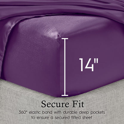 Set di lenzuola in raso di seta Juliette LeBlanc New York