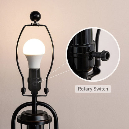 Set di lampade da tavolo KAWOTI da 21,5 pollici con luce notturna e porte USB, lampadine