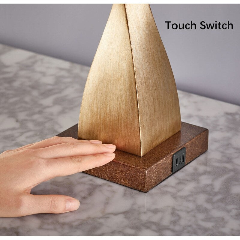 Lampada da tavolo KAWOTI da 22'' con controllo touch, porte USB e lampadine (set da 2)