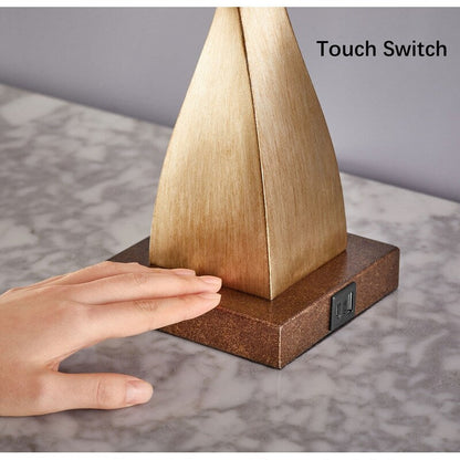 Lampada da tavolo KAWOTI da 22'' con controllo touch, porte USB e lampadine (set da 2)