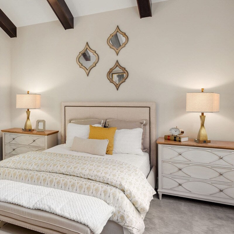 Lampada da tavolo KAWOTI da 22'' con controllo touch, porte USB e lampadine (set da 2)