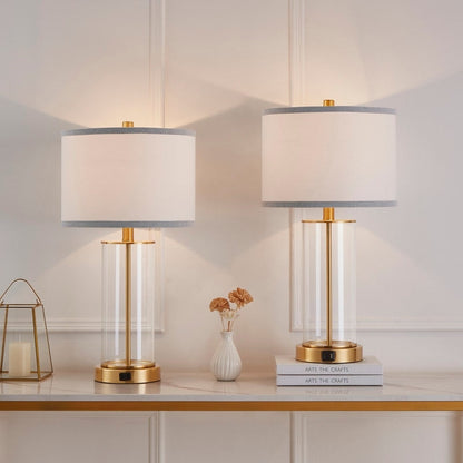 Set di lampade da tavolo KAWOTI 23.25 con controllo touch, porta USB e lampadine