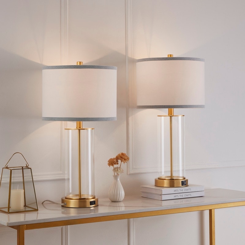 Set di lampade da tavolo KAWOTI 23.25 con controllo touch, porta USB e lampadine