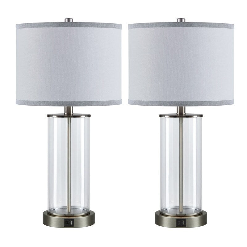 Set di lampade da tavolo KAWOTI 23.25 con controllo touch, porta USB e lampadine