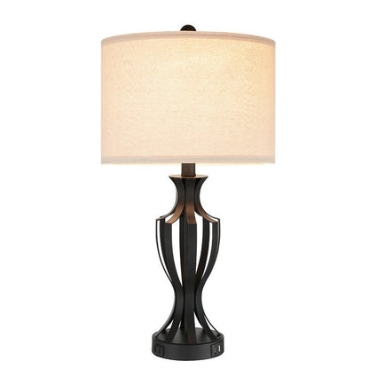 KAWOTI 23 Set di lampade da tavolo con controllo touch e lampadine, porta USB (set da 2) - L12 * A23,25