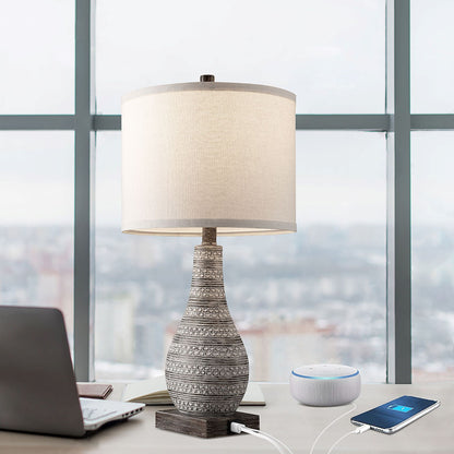 Set di lampade da tavolo KAWOTI con controllo touch e porte USB (set da 2)