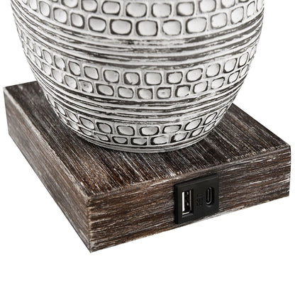 Set di lampade da tavolo KAWOTI con controllo touch e porte USB (set da 2)