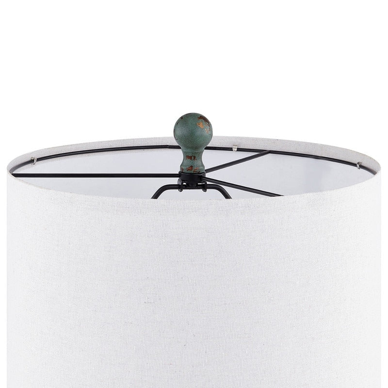 KAWOTI 25.5 Set di lampade da tavolo Framhouse con porte USB, lampadine (set di 2) - L12 x A25,5