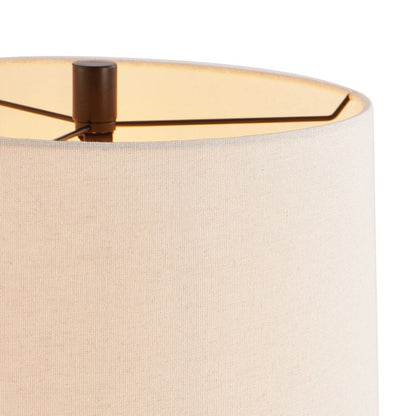 Lampada da tavolo KAWOTI in bronzo scuro da 26 pollici con porte USB, luce notturna
