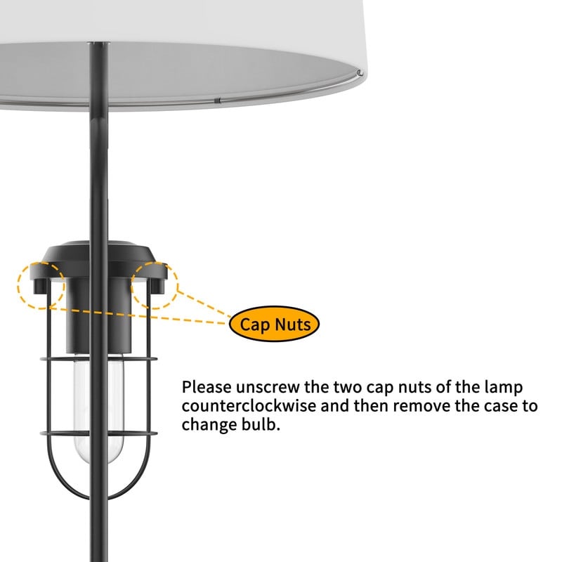 Lampada da tavolo KAWOTI in bronzo scuro da 26 pollici con porte USB, luce notturna